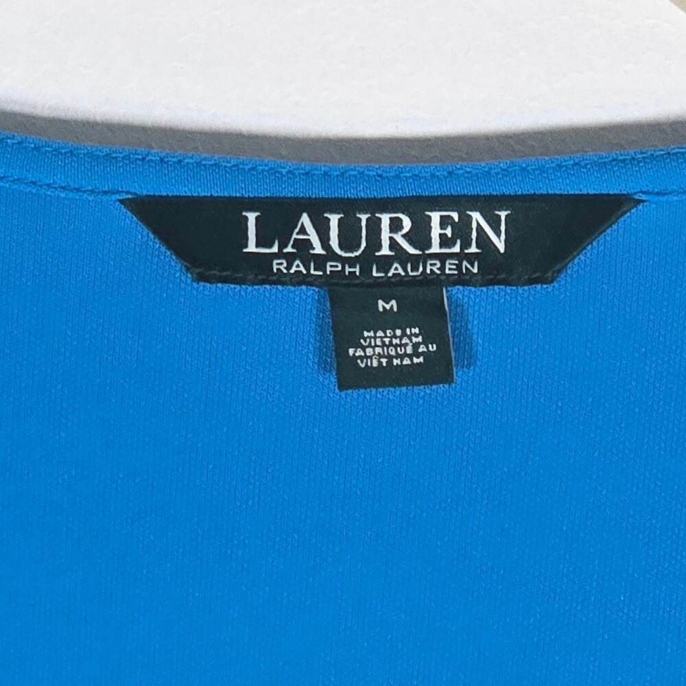 European Summer Blue Ralph Lauren V Neck Dress Size M - Picture 2 of 7